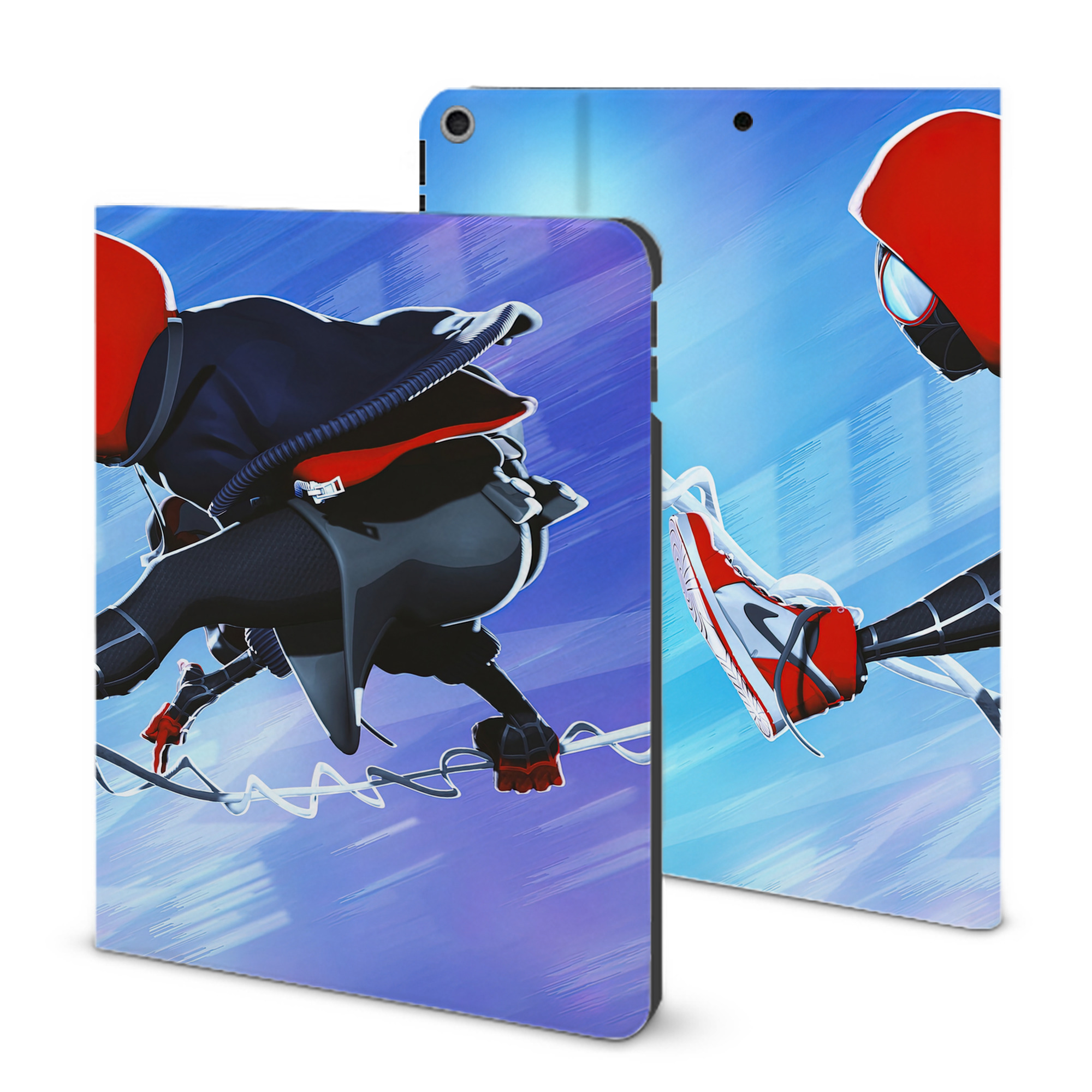 （画像用） Spider Man スパイダーマン IPad ケース ブック型 PUレザー TPU 耐衝撃 軽量 薄型 ペン収納なし 全面保護 IPad 各モデル対応